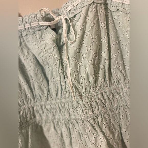 Sam Edelman Doria Eyelet Lace Crop Top LG - Picture 4 of 6